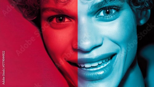 Dual- portrait expressing dynamic facial expressions