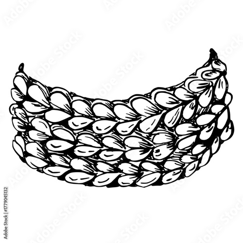 Knitted mug cover. Vector illustration in a realistic style for cafe design, menus, interior decor, signs, posters, and postcards.