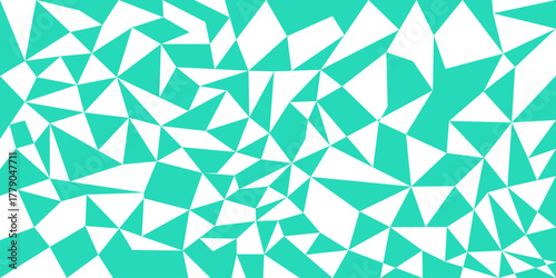 A geometric pattern of white and turquoise triangles creating an abstract mosaic design effect overall