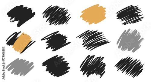 Vector Collection of Hand-Drawn Scribble Smears for Creative Graphic Resources and Design Elements
