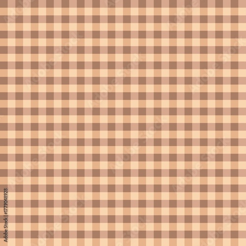 Seamless Brown Gingham Pattern for Background and Fabric Design