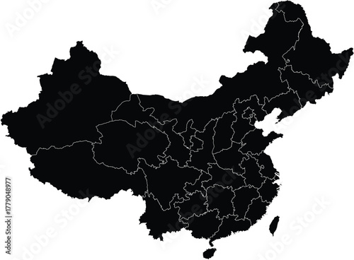 Vector Map of China with Provinces