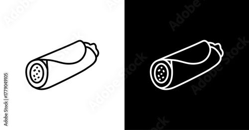 Cannoli  White Icon Set Design