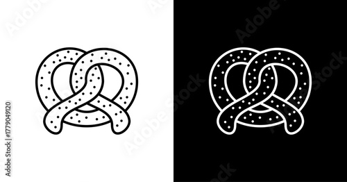 Pretzel  White Icon Set Design
