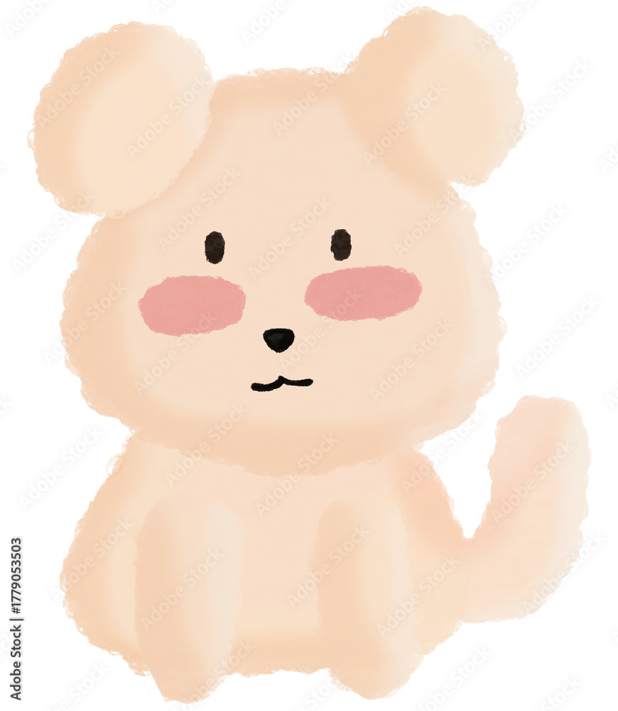Fototapeta premium Cute Brown Dog PNG | Fluffy Puppy Illustration | Cartoon Animal Clipart