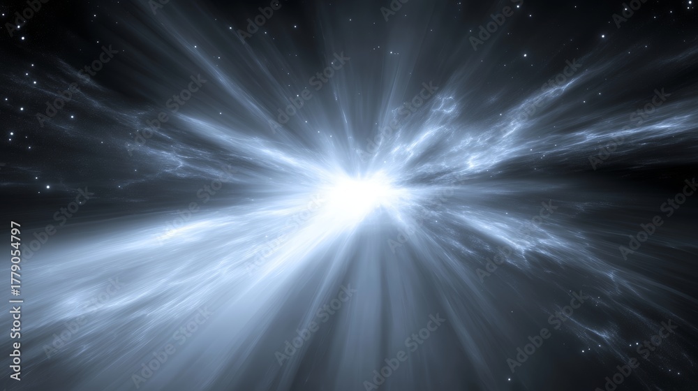 Fototapeta premium Ethersphere A Dynamic Luminescence Expanding From a Quantum Core in a Futuristic Cosmic Universe