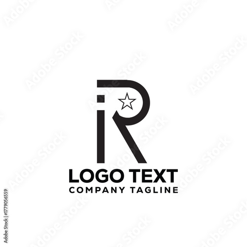 ir or ir letter logo design