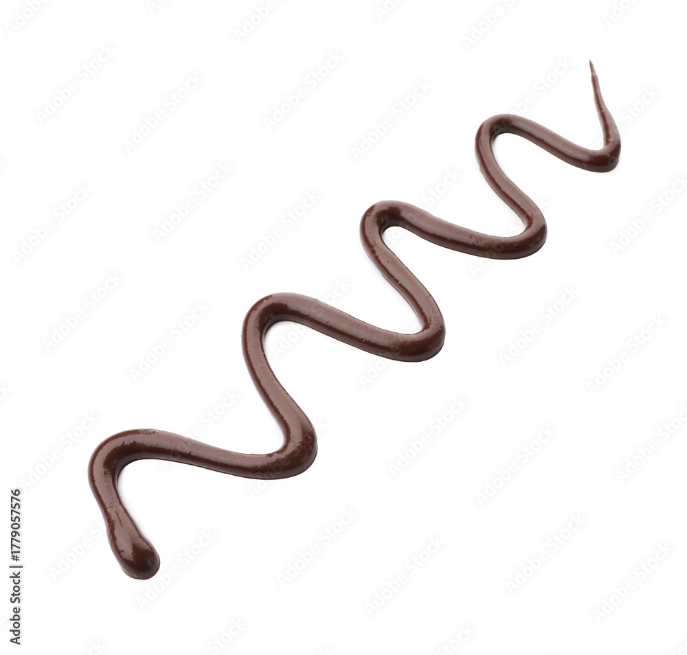 Obraz premium Sample of tasty melted chocolate isolated on white