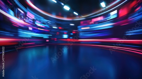 Dynamic Technology Background with Futuristic Light Trails and Visuals