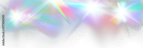 Abstract crystal rainbow light flares set, colorful prism reflections, bright spectrum glow, vibrant luminous energy design