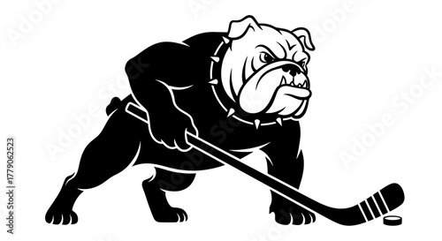 Bulldog ice hockey mascot