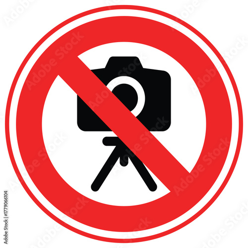 No Camera on Tripod Vector icon which can easily modify or edit