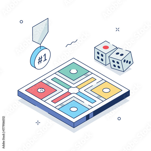 Take your hands on this amazing illustration of board game in trendy style