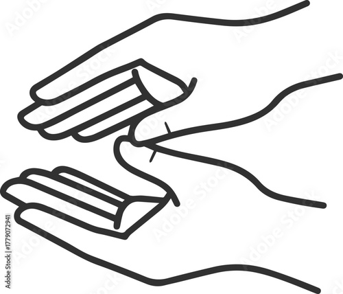 Isolated a kinds of deferent Vector illustration of a hand massage icon in clean, minimal line art style, Ideal for wellness, spa, or therapeutic themes. Relax vector art with white background.