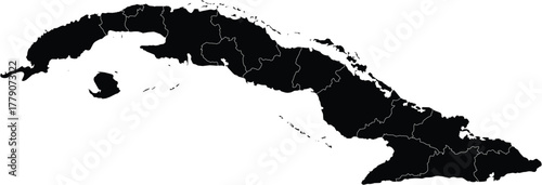 Vector Map of Cuba with Provinces