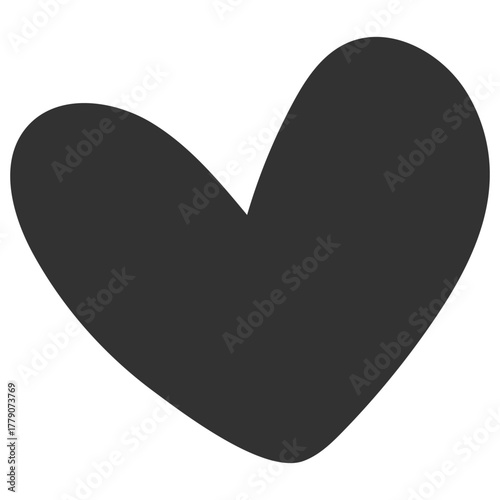 Heart icons set. Hand drawn hearts collection. Love and romance doodles vector illustration on transparent background