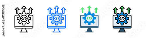 Software Development Icon Collection Set Multiple Style