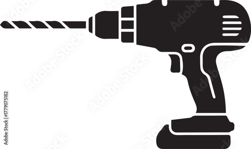 electric drill isolated on white background