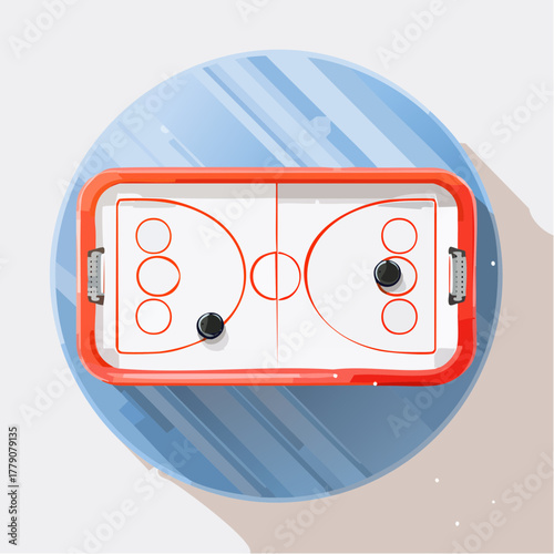 Air hockey table with pucks