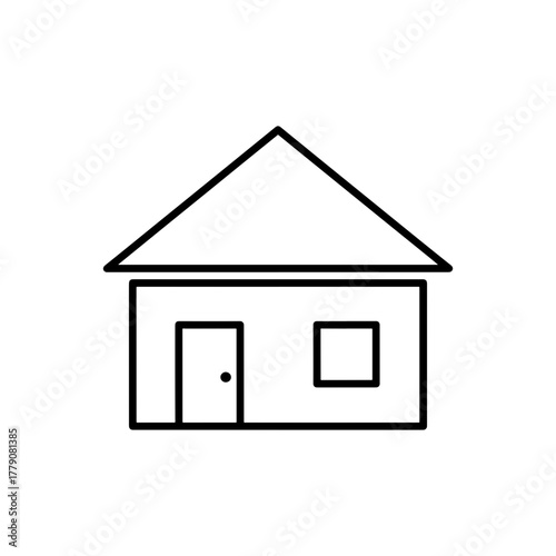 Simple home icon delivering a clean, modern message of family, safety, and shelter; ideal for real estate, construction, or housing websites and apps
