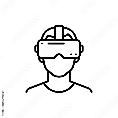 Modern virtual reality design showcasing immersive technology, augmented future, digital experience, innovation, next generation device and headset visuals