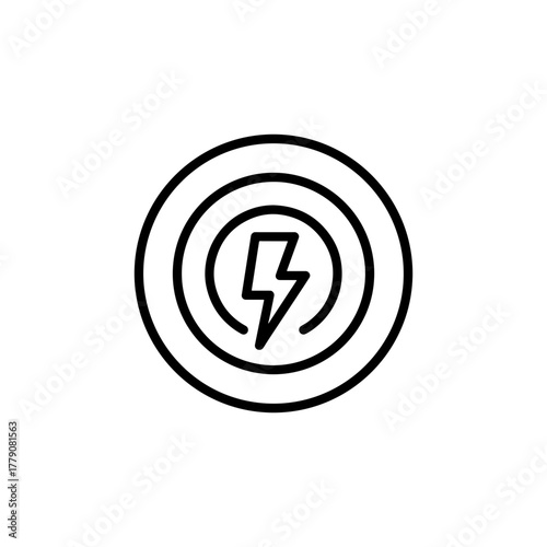 Dynamic power icon conveying energy and innovation, perfect for tech startups and modern branding, originally a scalable vector graphic for design flexibility
