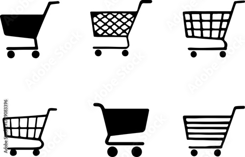 Shopping cart vector, shopping cart art vector, shopping basket design art, shopping trolley vector art, vector of shopping cart