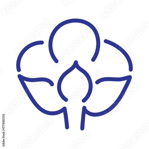 Blue line icon illustrating the moisture-wicking and breathable properties of a fabric layer.