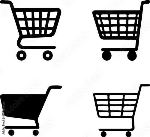 Shopping cart vector, shopping cart art vector, shopping basket design art, shopping trolley vector art, vector of shopping cart