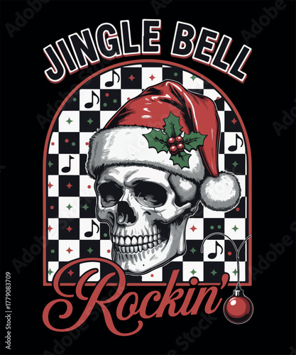 Jingle Bell Rockin' Skull Christmas