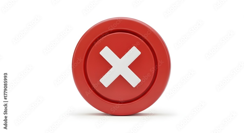 Obraz premium Yes and no 3d icon buttons with green check marks and red crosses for web design