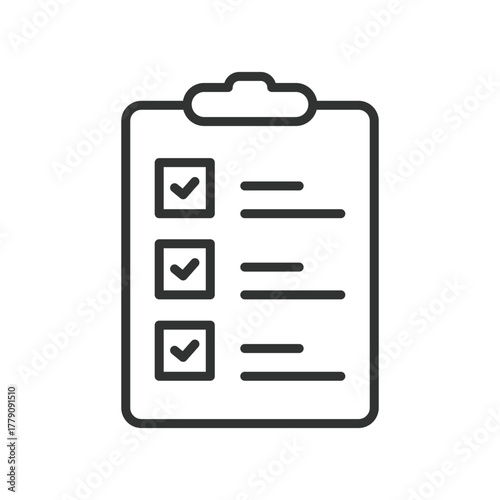 Task icon in line design. task, assignment, planning, progress, accountability, teamwork, workflow on white background vector. Task editable stroke icon