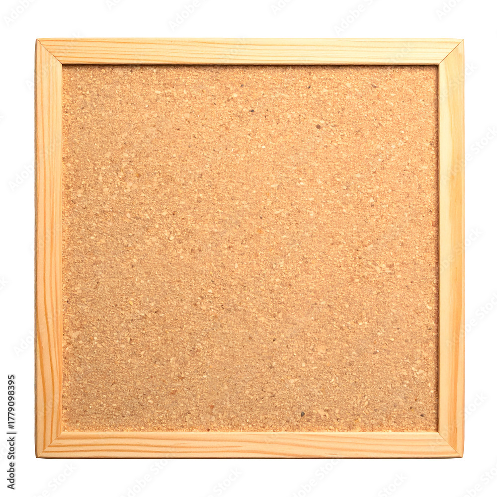 Fototapeta premium Wooden framed cork board with textured surface