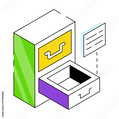 An icon design of chest of drawers 