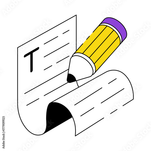 Perfect design icon of paper writing