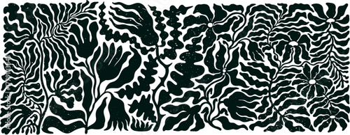 wavy flowers composition