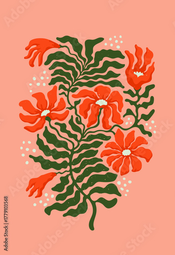 floral wall composition