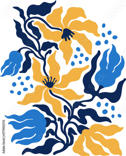 vintage flowers composition