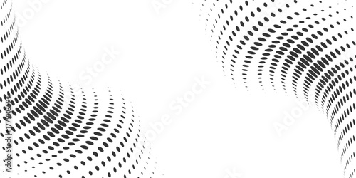 Halftone gradient. Dotted gradient, smooth dots spraying and halftones dot background seamless horizontal geometric pattern vector template set. unique dots modern