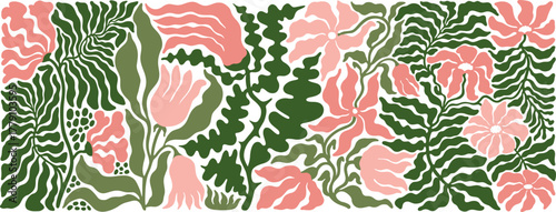 wavy floral composition