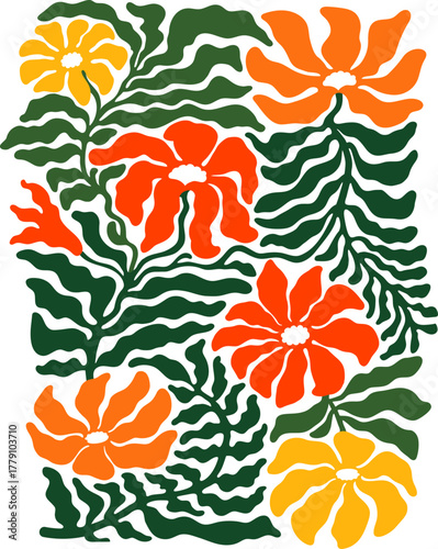 wavy flower poster