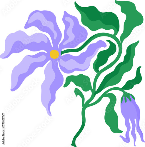 abstract wavy flowers