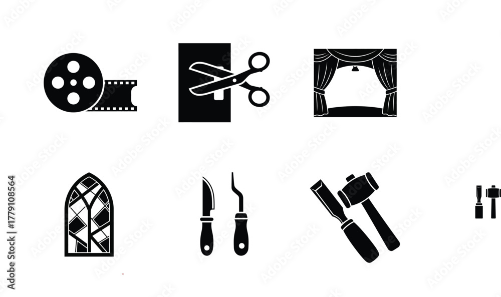 Fototapeta premium Earth, Solar System, and Deep Space Exploration Vector Icon Set