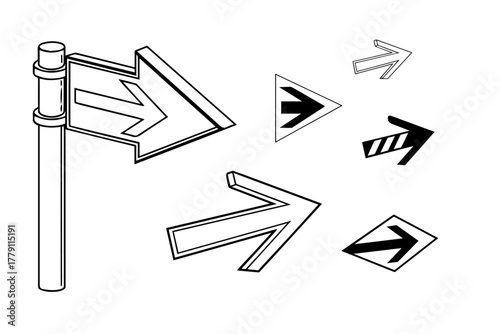 arrow different shape silhouette pack