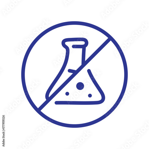 A minimalist blue line icon symbolizing wind, air currents, and weather on a white background.