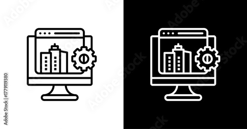 Software  White Icon Set Design