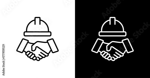 Project Collaboration  White Icon Set Design