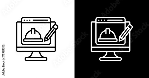 Training  White Icon Set Design