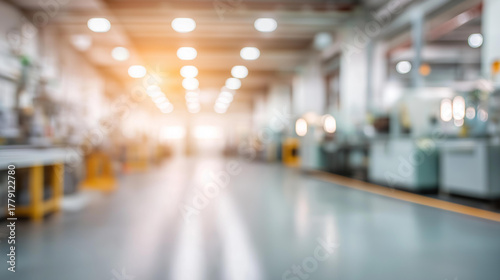 Wallpaper Mural Large format printing factory interior with defocused equipment, faceless industrial space, production visualization detail, blurred machinery background, commercial printing conce Torontodigital.ca