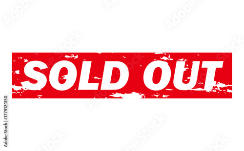 SOLD OUT - Red Rubber Stamp with text SOLD OUT 

